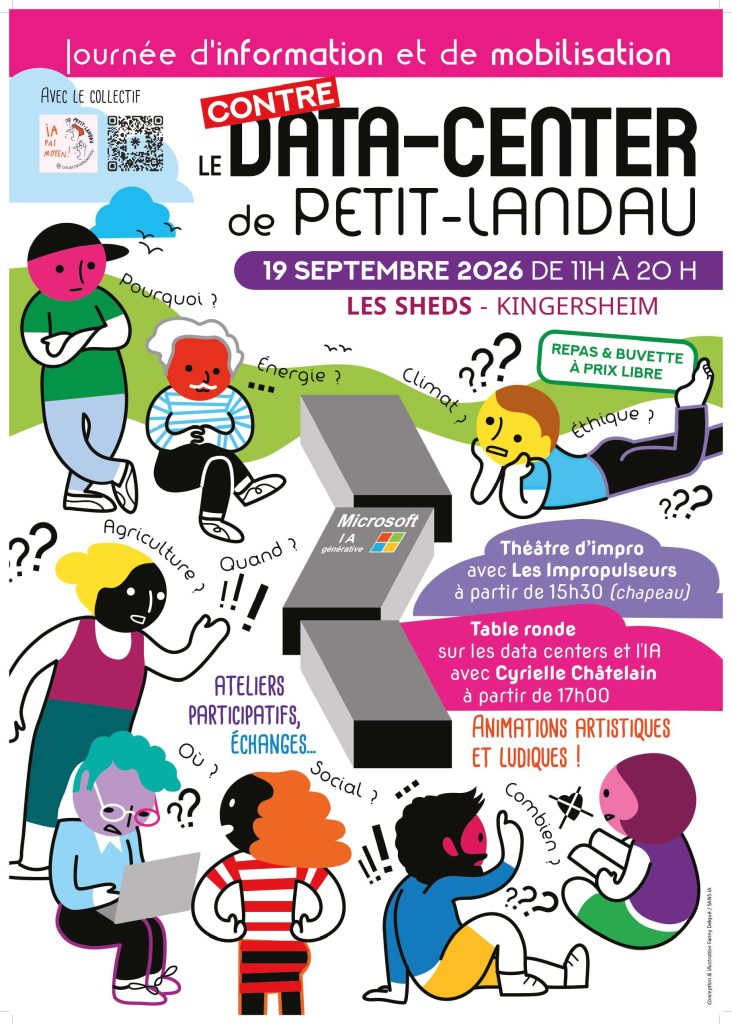 Affiche Data Center Journée de mobilisation aux Sheds de Kingersheim - 19 septembre 2026